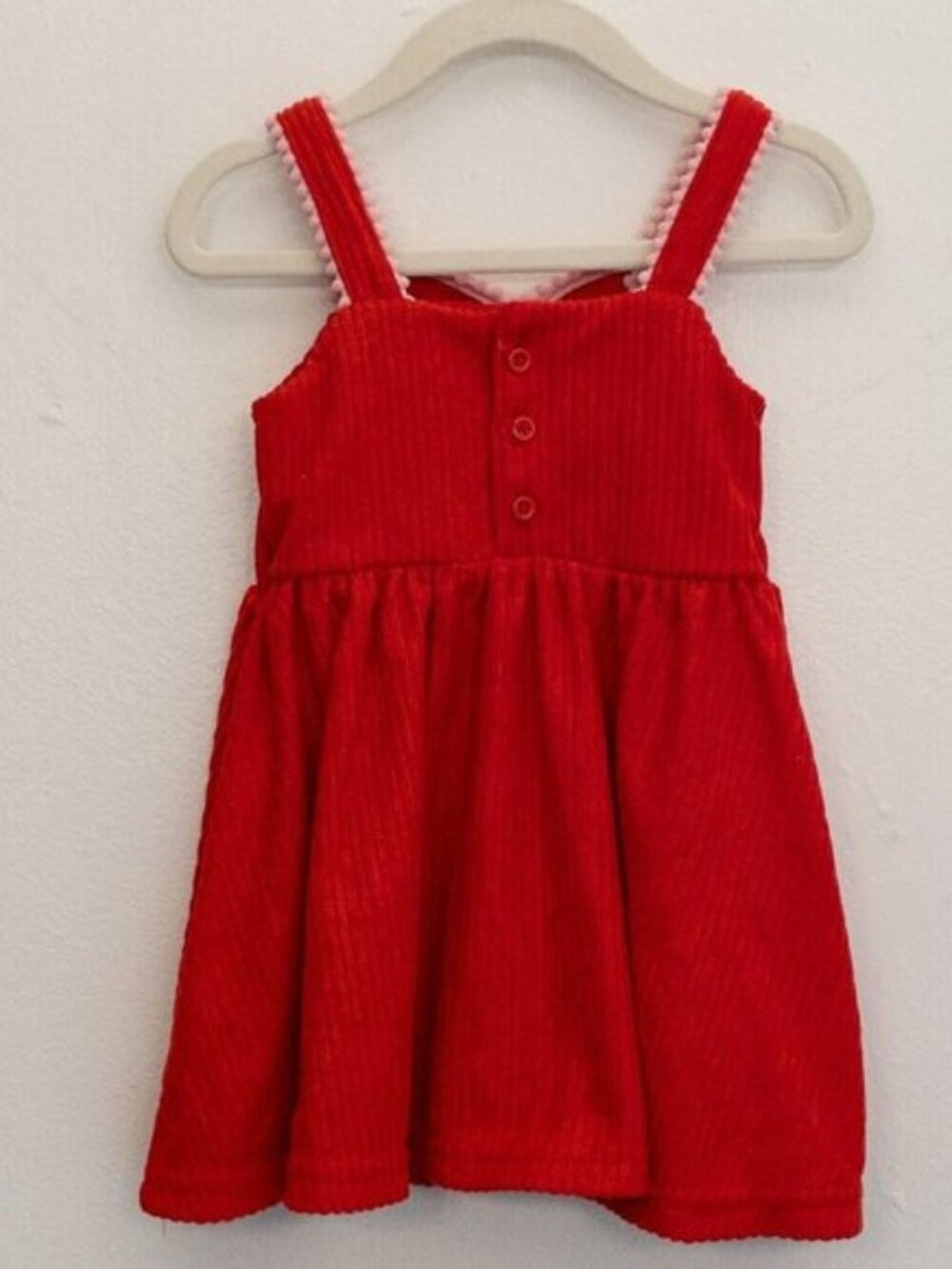 Baby Starters Red Corduroy Heart Dress 12M Valentine's Day Toddler Outfit